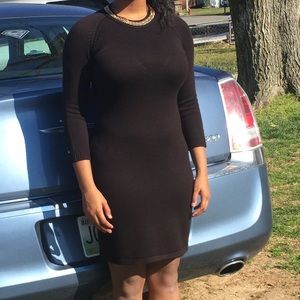 A black formal dress